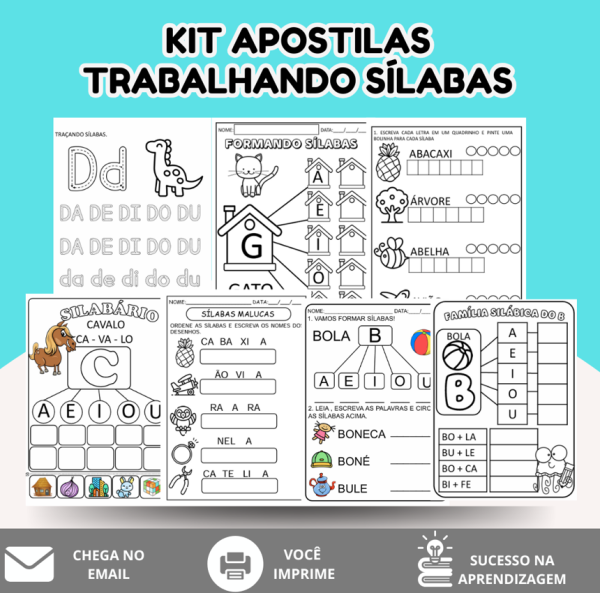 Combo apostilas - trabalhando sílabas