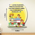 Mural crianças - biblioteca