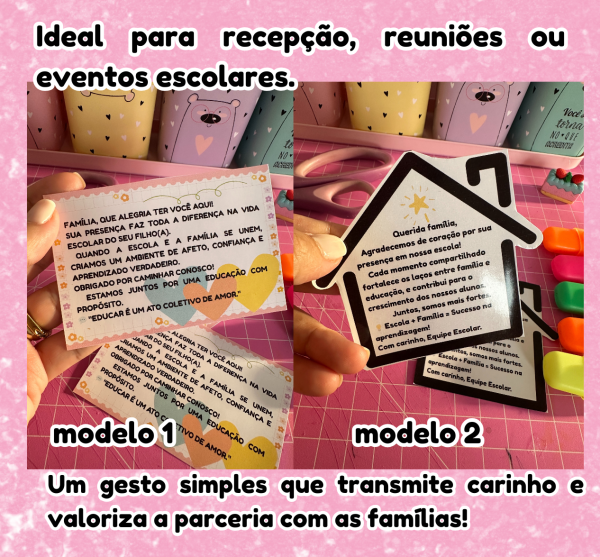 Cartão reunião de pais- familia