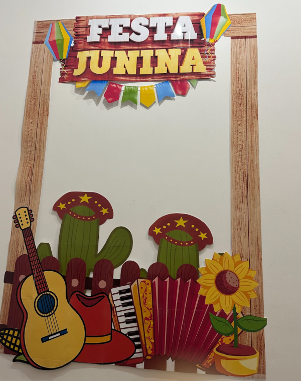 Mural para foto festa junina