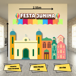 Painel Festa Junina decoração típica do Nordeste