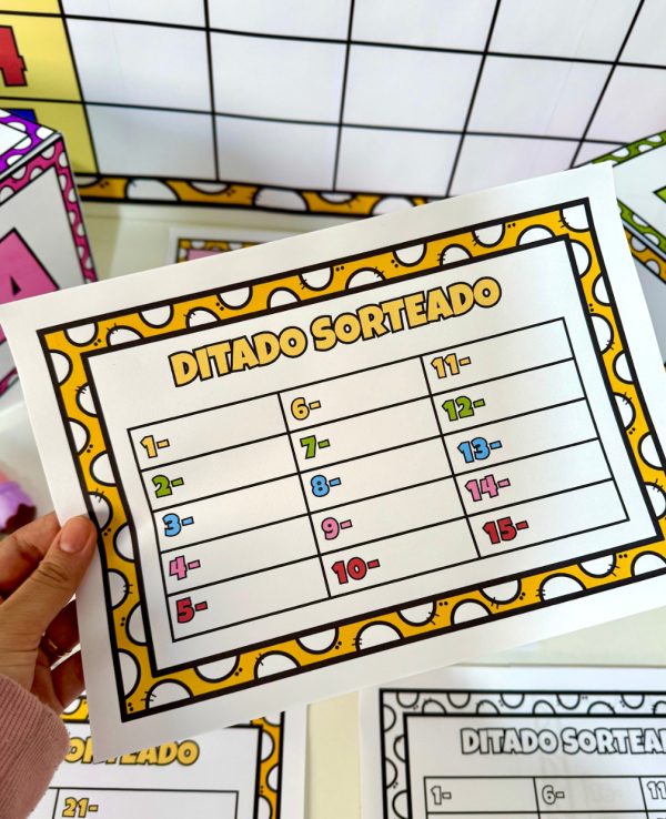 ð² Kit Ditado Sorteado – Sílabas Simples e complexas - alfabetização - Imagem 3
