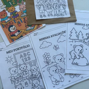 ð Kit Capa de Portfólio Escolar 