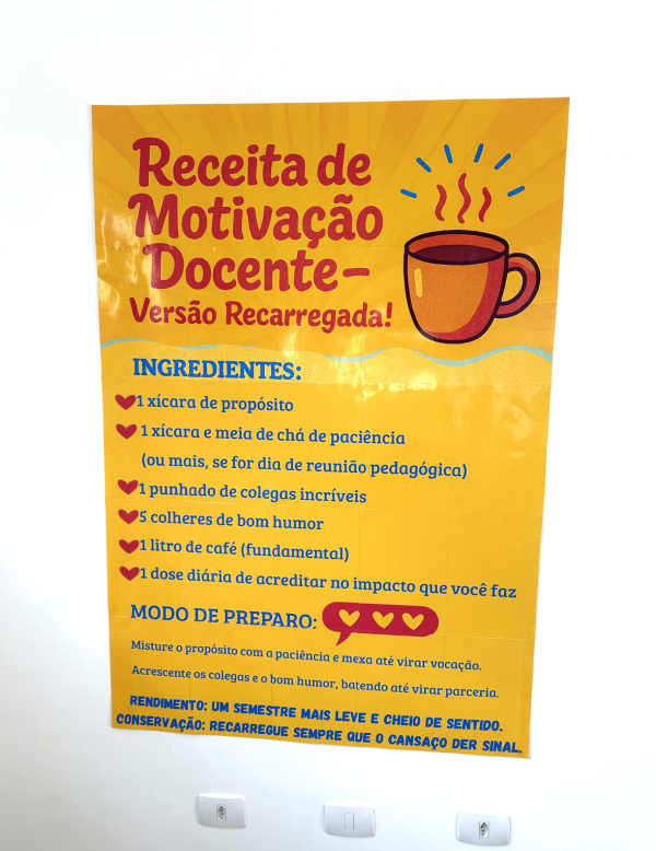 Mural receita motivação docente- retorno