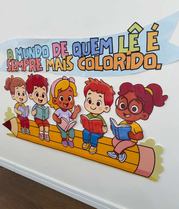Mural cantinho da leitura - lápis - Imagem 2