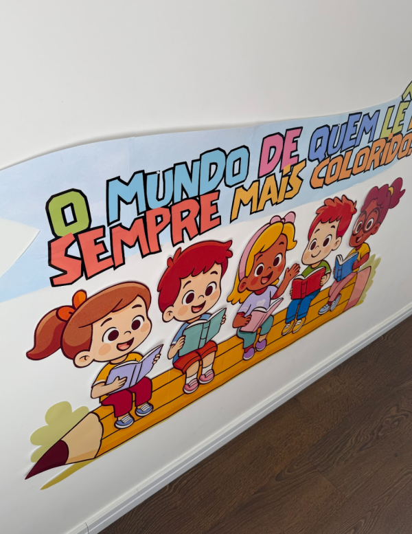 Mural cantinho da leitura - lápis - Imagem 4