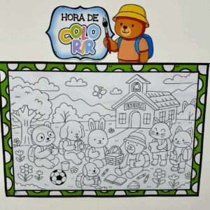Painel para colorir bobbie goods- volta as aulas