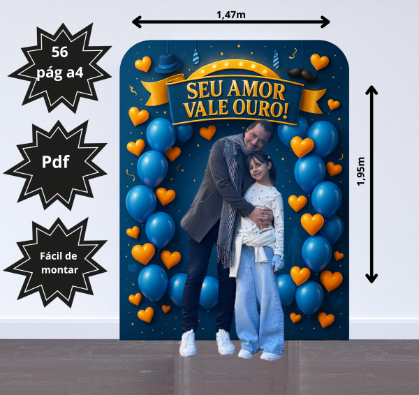 Painel de foto Dia dos Pais – Seu Amor Vale Ouro!