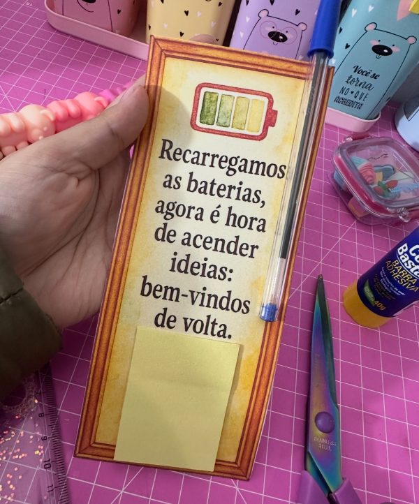 Cartão recarregamos a bateria - retorno