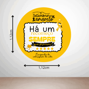 Painel redondo Setembro Amarelo