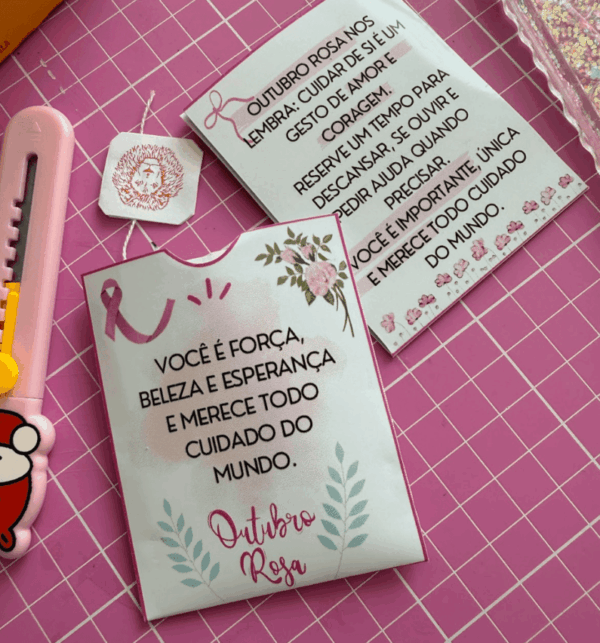 tag chá outubro rosa