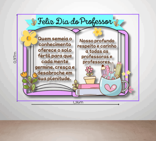 ð✨ Mural Dia do Professor – Livro Aberto ✨ð