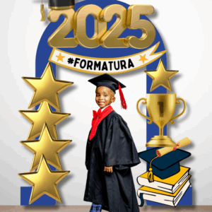 Painel formatura 2025 - estrelas douradas