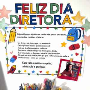 Mural dia do diretor escola