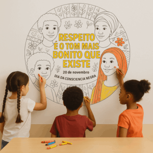 Mural “Respeito é o tom mais bonito que existe” (Dia da Consciência Negra)