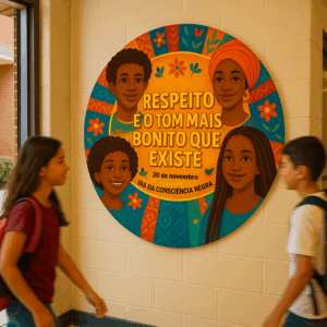 Mural “Respeito é o tom mais bonito que existe” (Dia da Consciência Negra)