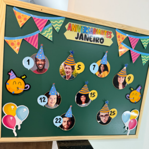 Painel aniversariantes - qualquer ambiente