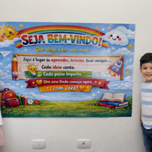 Mural bem-vindos alunos 2026- volta as aulas