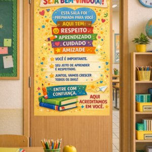 ð¼️ PAINEL DE BEM-VINDOS PARA SALA DE AULA
