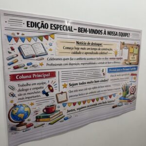 Mural jornal bem vindos equipe