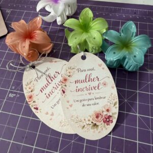 Tag presilha flor - dia das mulheres
