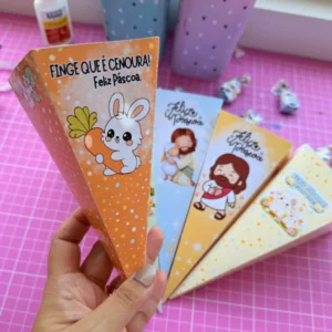 ð°✨ Caixinhas Cone de Páscoa – 9 Estampas Diferentes ✨ð°