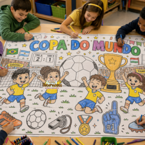 kit Painel colorir- copa do mundo