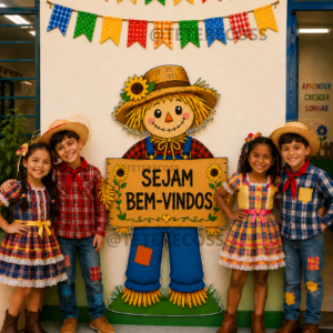 ð» Espantalho Junino de Boas-Vindas