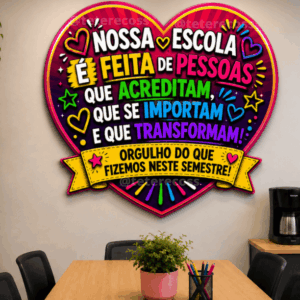 Painel coração orgulho do semestre