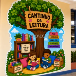 Cantinho da leitura - árvore grande