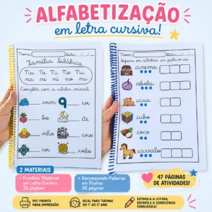 Apostila letra cursiva - Famílias Silábicas