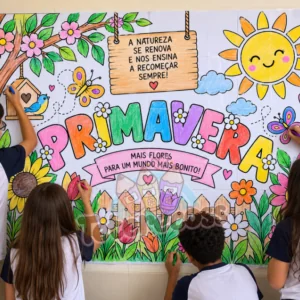 PAINEL PRIMAVERA PARA COLORIR – ATIVIDADE COLABORATIVA