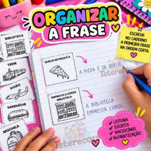 Atividade organizando frase