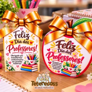Mimo dia dos professores laço dourado